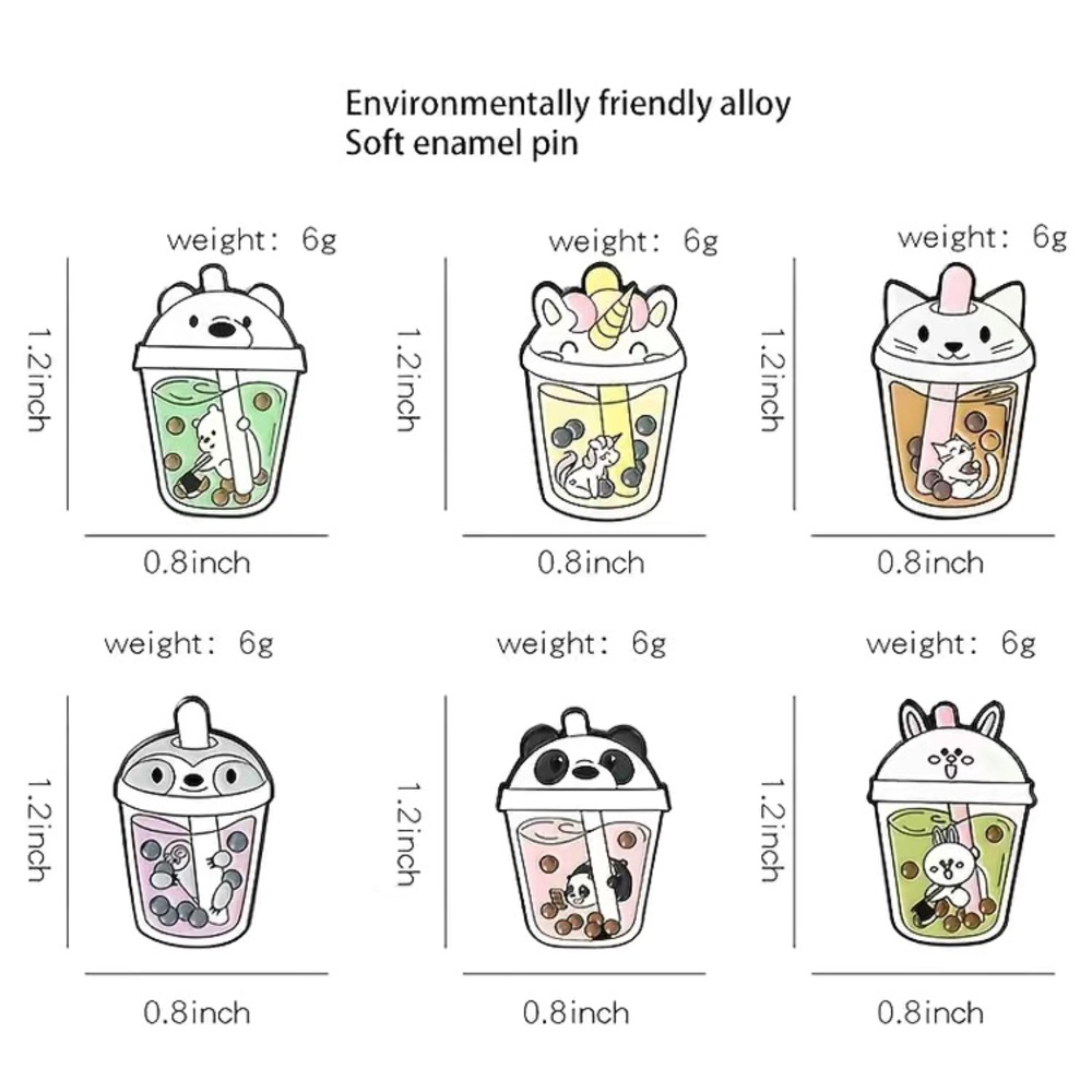 ONE Kawaii Boba Animal Enamel Pin - Picture 8 of 8